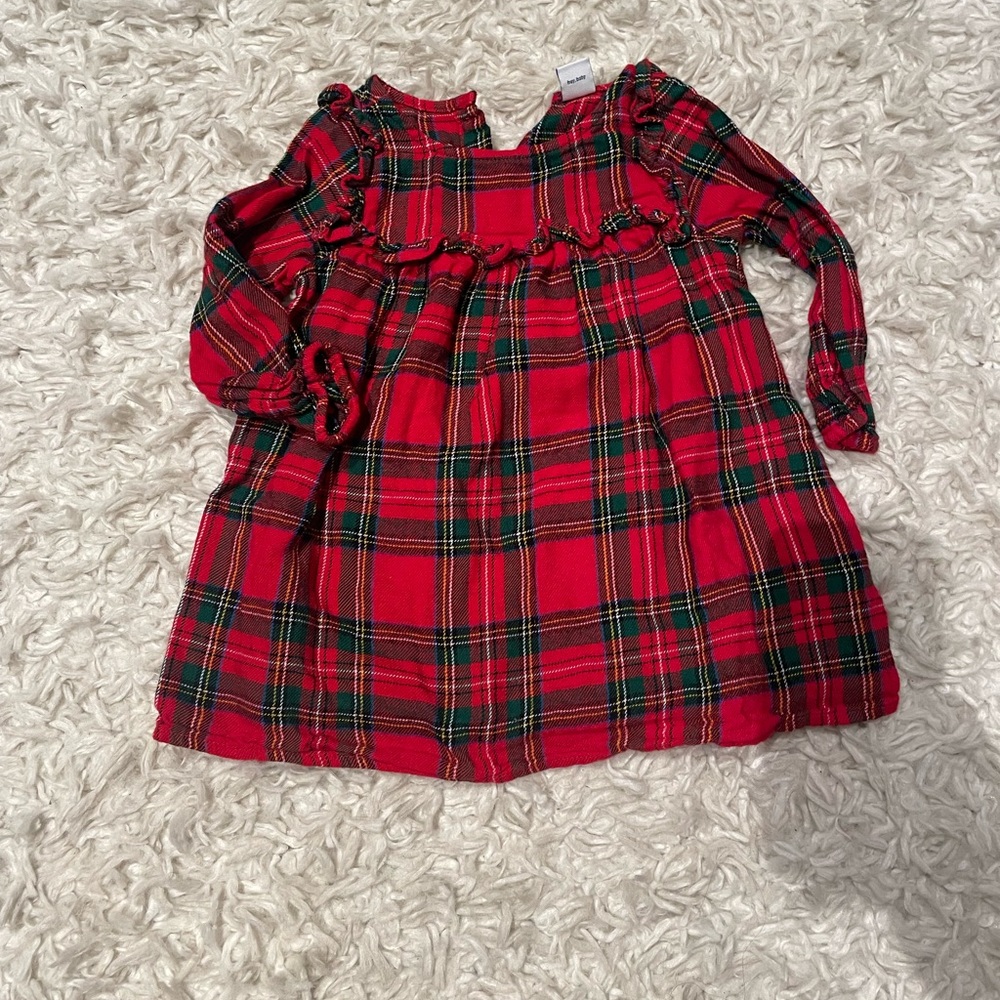 Baby girl plaid dress- perfect for the Holidays